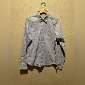 NWOT Hollister Baby Blue Men’s Collar Shirt Size L